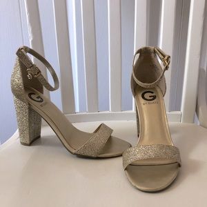 Gold Guess heels
